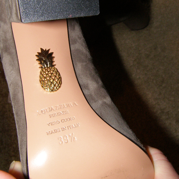 New sz 39.5 Aquazzura fringe bow Suede booties - Picture 7 of 8